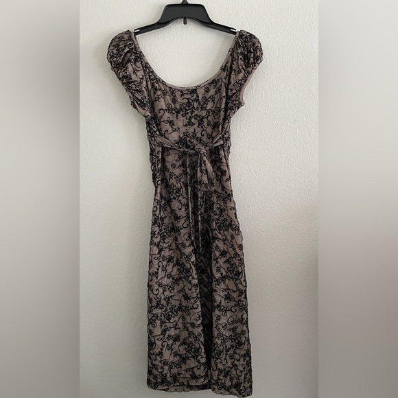 Vintage Betsey Johnson Dress 90s Y2K Fairy Grunge Goth Small/8 Black Lace - Picture 3 of 5